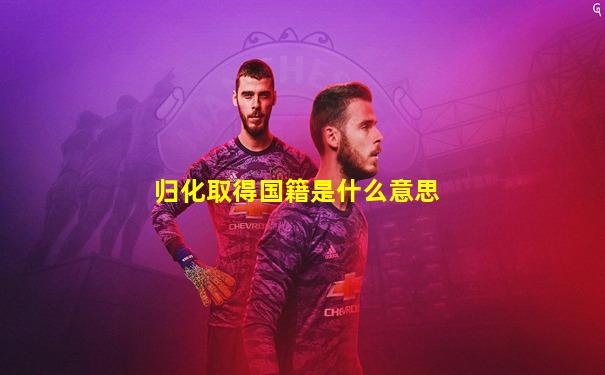 归化取得国籍是什么意思