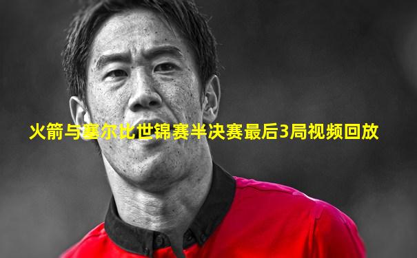 火箭与塞尔比世锦赛半决赛最后3局视频回放